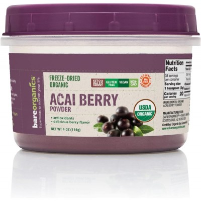 Acai Berry Powder 114 гр | BareOrganics