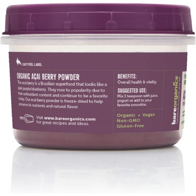 Acai Berry Powder 114 гр | BareOrganics