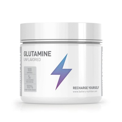 Glutamine Unflavoured 500 гр | Battery Nutrition