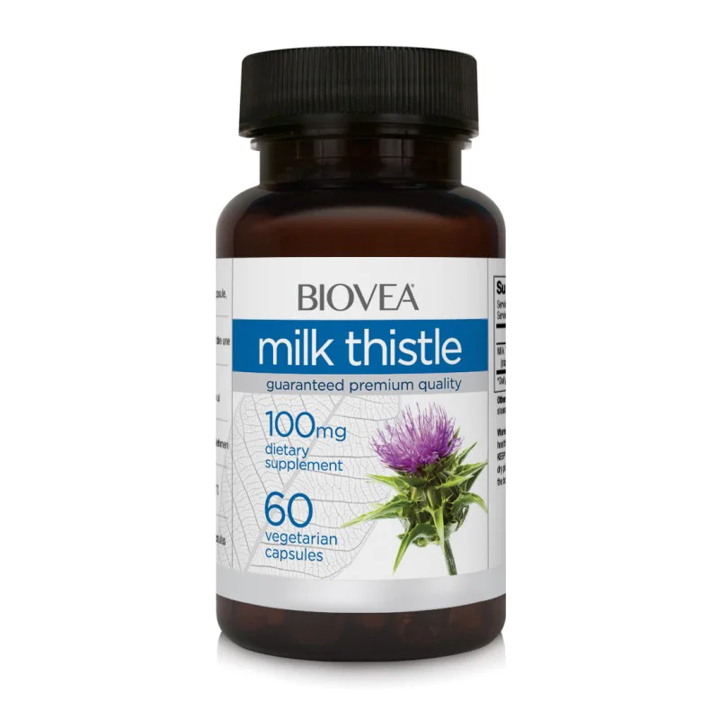 Milk Thistle 100 мг 60 капсули | Biovea Milk Thistle 100 мг 60 капсули | Biovea