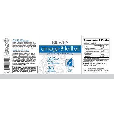Omega-3 Krill Oil 30 гел-капсули | Biovea Omega-3 Krill Oil 30 гел-капсули | Biovea