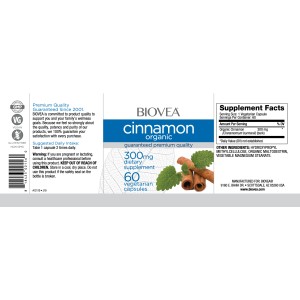Cinnamon Organic 300 мг 60 капсули | Biovea Cinnamon Organic 300 мг 60 капсули | Biovea