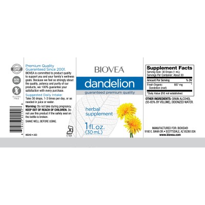 Dandelion Liquid Drops 30 мл | Biovea
