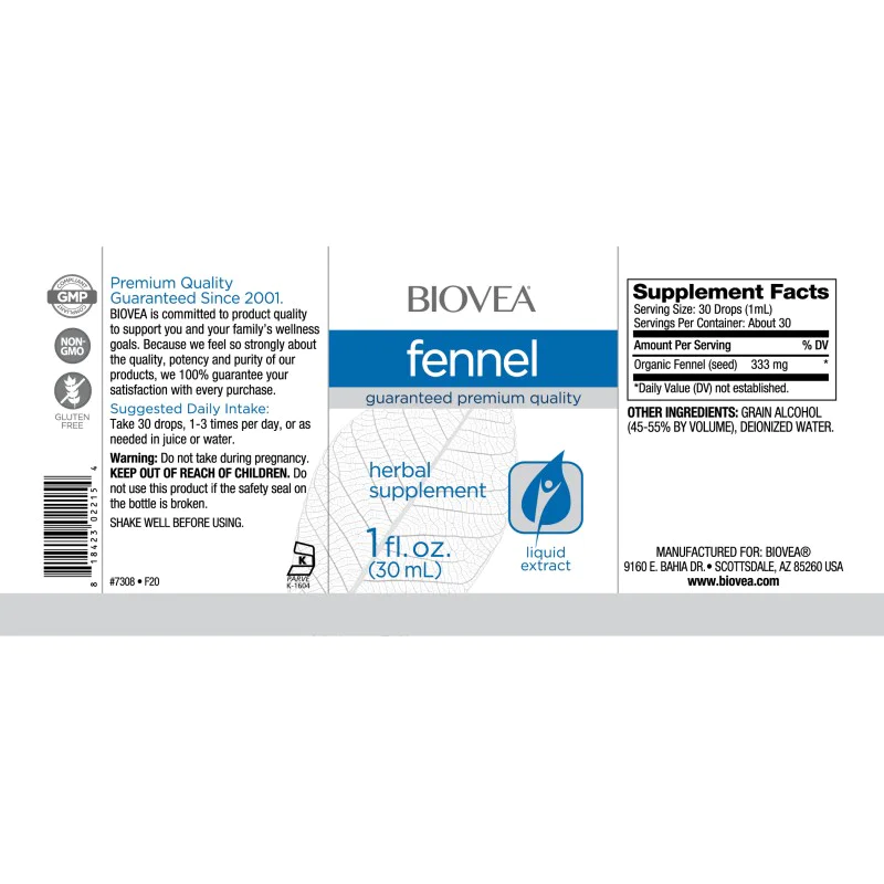 Fennel Liquid Drops 30 мл | Biovea Fennel Liquid Drops 30 мл | Biovea