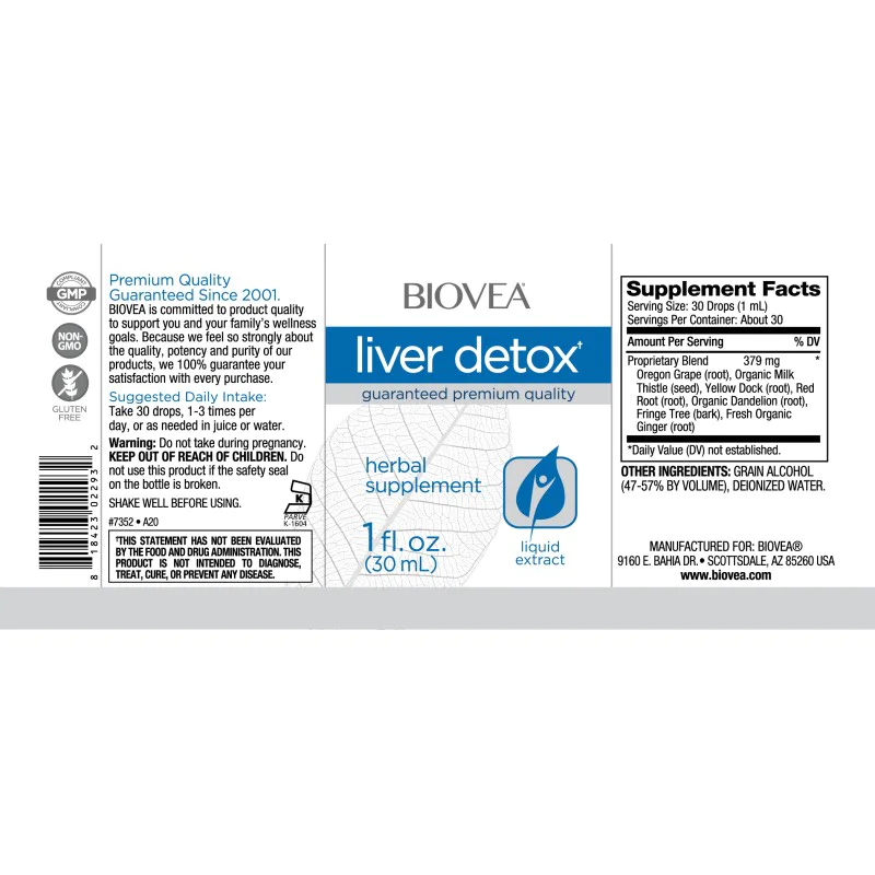 Liver Detox Liquid Drops 30 мл | Biovea Liver Detox Liquid Drops 30 мл | Biovea