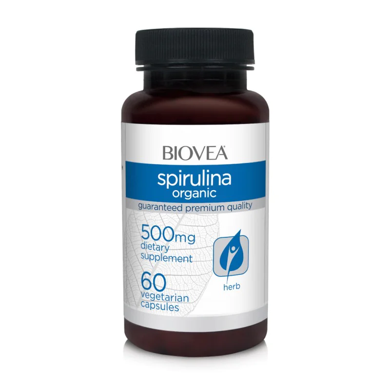 Spirulina Organic 500 мг 60 капсули | Biovea Spirulina Organic 500 мг 60 капсули | Biovea