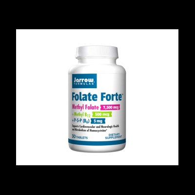 Folate Forte Methyl Folate + Methyl B12 + P-5-P 30 таблетки | Jarrow Formulas