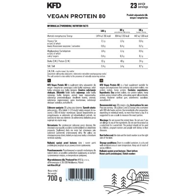 Vegan Protein 80 700 гр | KFD Nutrition