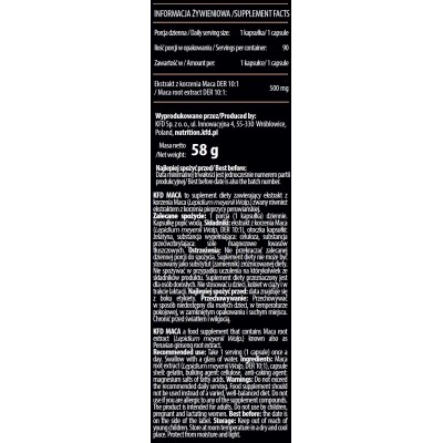 Maca 90 капсули | KFD Nutrition