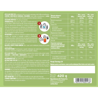 Clear Whey 90 Whey Protein Isolate 420 гр | KFD Nutrition