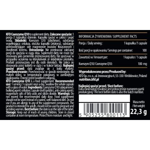 Q10 100 мг 100 капсули | KFD Nutrition