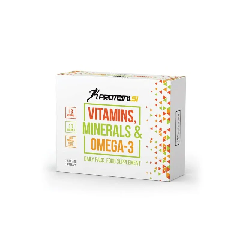 Vitamins, Minerals & Omega-3 30 таблетки + 30 капсули | Proteini.SI