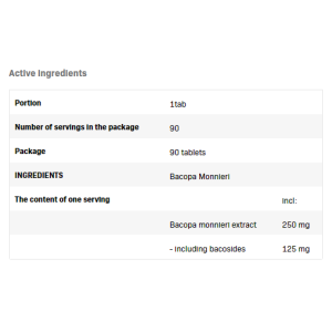 Bacopa Monnieri 90 таблетки | SFD Nutrition