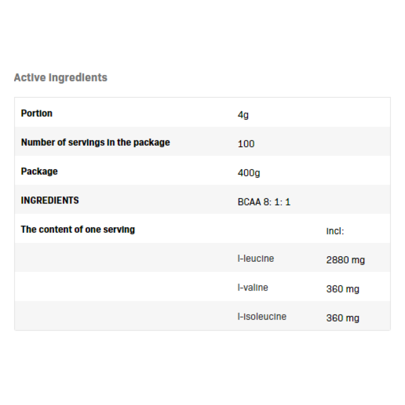 BCAA 8:1:1 Instant 400 гр | SFD Nutrition BCAA 8:1:1 Instant 400 гр | SFD Nutrition