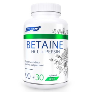 Betaine HCL + Pepsin 120 таблетки | SFD Nutrition Betaine HCL + Pepsin 120 таблетки | SFD Nutrition