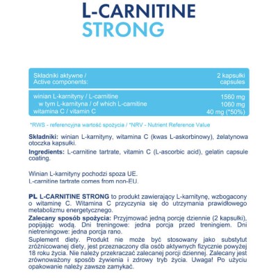L-Carnitine Strong 120 капсули | SFD Nutrition