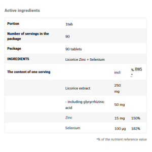 Licorice Zinc + Selenium 90 таблетки | SFD Nutrition