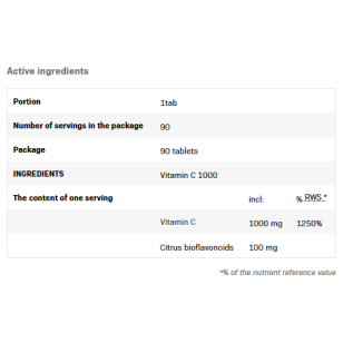 Vitamin C 1000 90 таблетки | SFD Nutrition