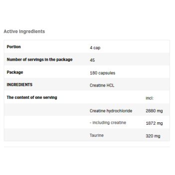 Creatine HCL Caps 180 капсули | SFD Nutrition