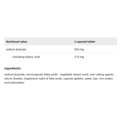 Sodium Butyrate 200 капсули | SFD Nutrition