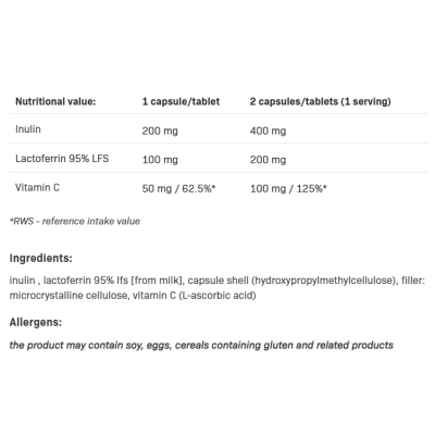 Lactoferrin LFS 95% 60 капсули | SFD Nutrition