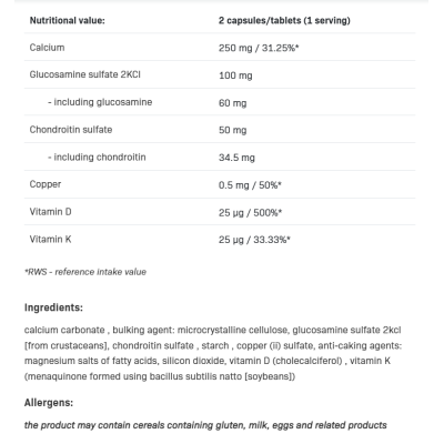 Good Bones Formula 180 таблетки | SFD Nutrition