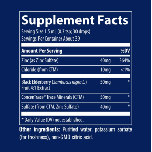 Elderberry + Ionic Zinc 59 мл | Trace Minerals