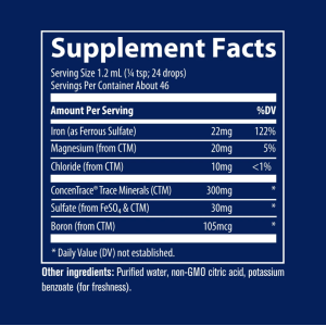 Ionic Iron 22 мг 56 мл | Trace Minerals