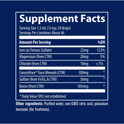Ionic Iron 22 мг 56 мл | Trace Minerals
