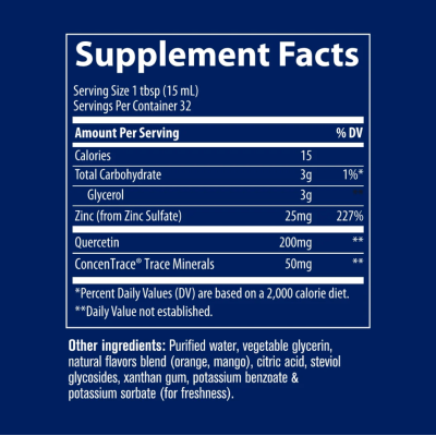 Liquid Zinc + Quercetin 473 мл | Trace Minerals