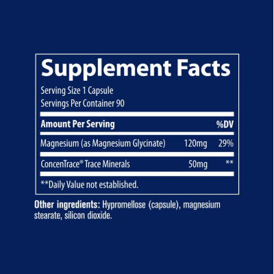 Magnesium Glycinate 120 мг 90 капсули | Trace Minerals