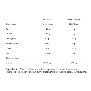 L-Carnitine Concentrate 500 мл | VPLab L-Carnitine Concentrate 500 мл | VPLab