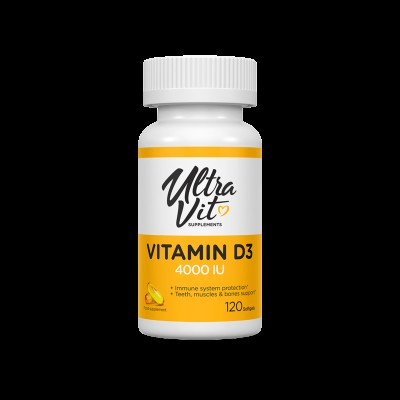 UltraVit Vitamin D3 4000 120 гел-капсули | VPLab