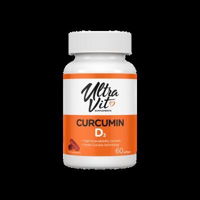 UltraVit Curcumin Vitamin D3 60 гел-капсули | VPLab