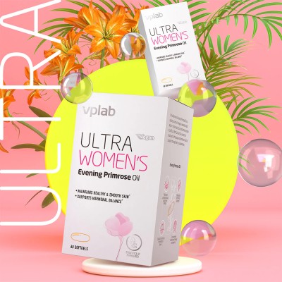 Ultra Women's Evening Primrose Oil 60 гел-капсули | VPLab