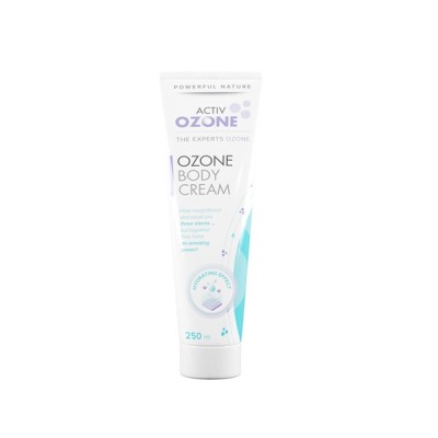 [Ozone Body Cream (Крем за Тяло с Озон) 250 мл | ActivOzone Предназначен за всеки тип кожа Съдържа озонирани масла Помага при сърбеж, зачервяване или напукване Успокоява кожните раздразнения, предизвикани о