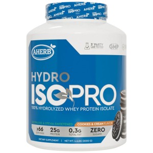 Hydro ISOPRO | 100% Hydrolyzed Isolate - Бисквити с крем 2000 г | AHerb Hydro ISOPRO | 100% Hydrolyzed Isolate - Бисквити с крем 2000 г | AHerb