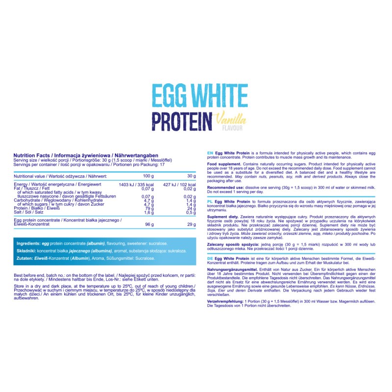 Egg White Protein 510 гр | AllNutrition Egg White Protein 510 гр | AllNutrition