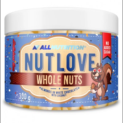 NutLove Almonds in White Choco Coco - Диетични Ядки - Бял шоколад с кокос | 300g