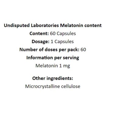 Melatonin 1 mg - 60 капсули | American Supps