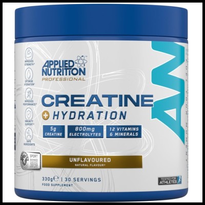 Creatine + Hydration Unflavored - Креатин и Електролитна Формула - Неовкусен - Бял | 330g