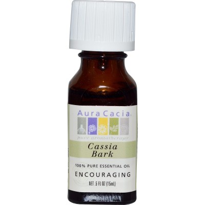100% Pure Essential Oil Cassia Bark 0.5 fl oz (15 мл) 100% Pure Essential Oil Cassia Bark 0. 100% Pure Essential Oil Cassia Bark 0.5 fl oz (15 ml) Aura Cacia Тонизира нервната система Снема умората Против стрес и депресия Чиста ароматерапия Възстановява баланса на жизнените сили Освежаващ 100% Pure Essential Oil Cassia Bark 0.5 fl oz (15 ml) Aura