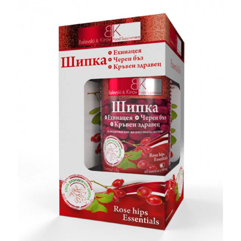 Rose Hips Essentials 500 мг 60 капсули | Balevski & Kirov