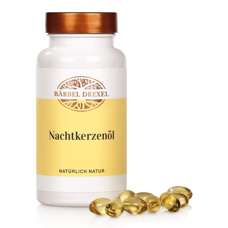 [Nachtkerzenöl 120 капсули | Barbel Drexel Спомага за по-лесно преминаване през менопаузата Грижи се за здравето на кожата Облекчава неприятните симптоми по време на предменструалния период Вечерн