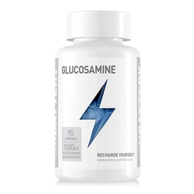 Glucosamine Sulphate 1000 мг 90 капсули I Battery Nutrition Предпазва хрущялите от разрушаване Помага при възпаление и болка в ставите Възпрепятства възникването на артрит, остеоартрит и други ставни пат Glucosamine Sulphate 1000 мг 90 капсули I Battery N