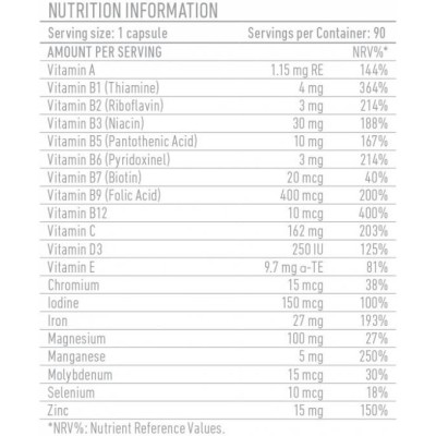 Vit&Min 90 капсули | Battery Nutrition Укрепва имунната система Подобрява издръжливостта и повишава мотивацията Специално проектиран за физически активни хора 100% телешки желатинови капсули Vit&amp Vit&Min 90 капсули | Battery Nutrition Укреп