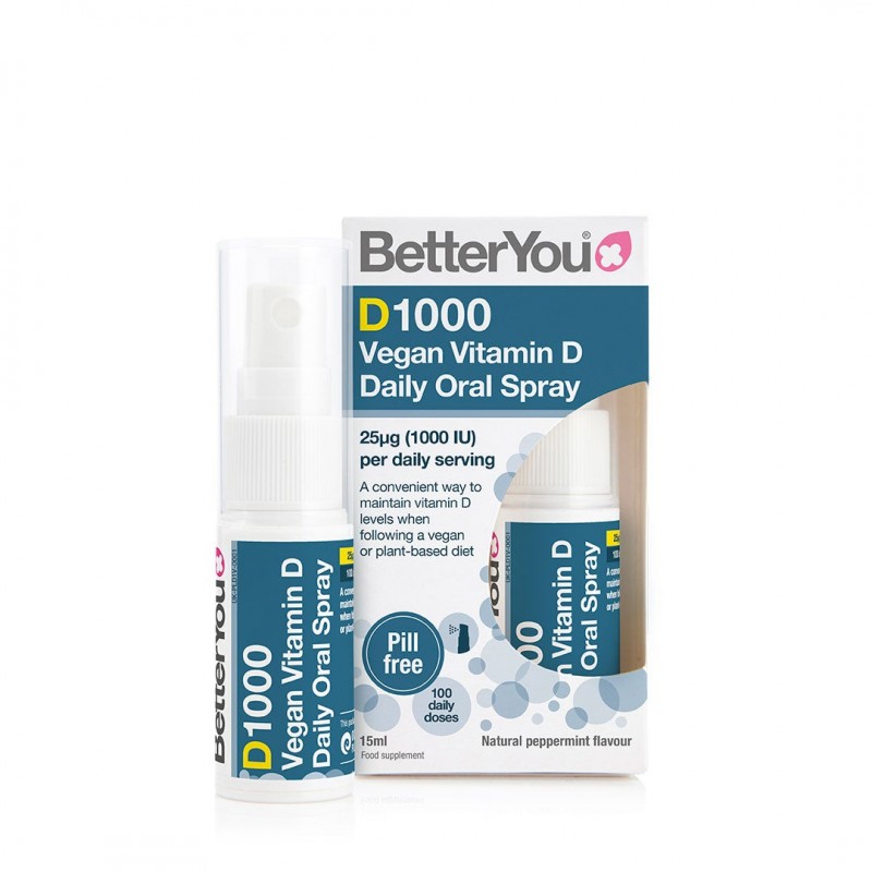 D1000 Vegan Vitamin D Oral Spray 1000 IU 15 мл | BetterYou