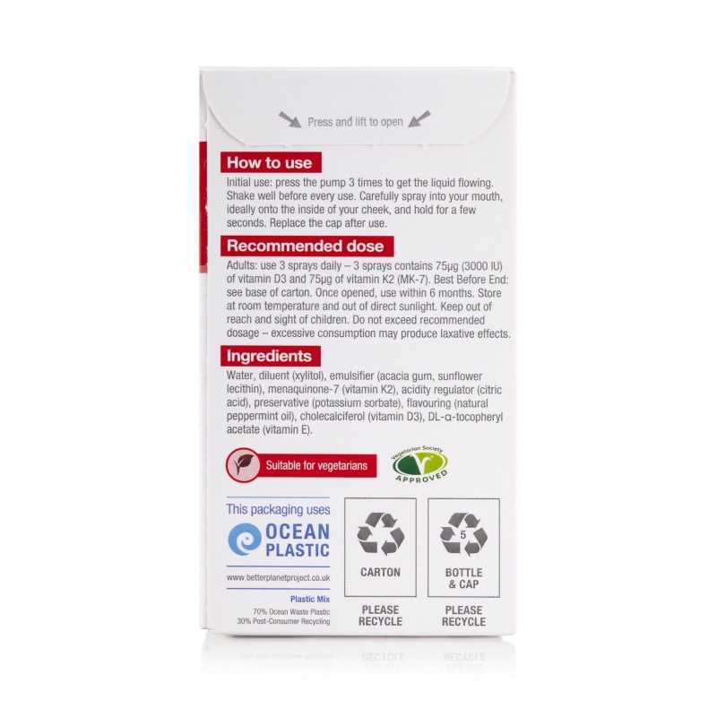Dlux+ Vitamin D+K2 Daily Oral Spray 12 мл | BetterYou Dlux+ Vitamin D+K2 Daily Oral Spray 12 мл | BetterYou
