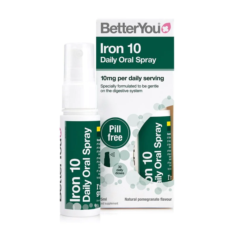 Iron 10 Oral Spray Pomegranate Flavour 10 мг 25 мл | BetterYou Iron 10 Oral Spray Pomegranate Flavour 10 мг 25 мл | BetterYouЕлиминира храносмилателния дискомфорт, свързан с приема на минерала
Помага за намаляване на умората и чувството на сънлив Iron 10 Oral Spray Pomegranate Flavour 10 мг 25 мл | BetterYou Елиминира храносмилателния дискомфорт, свързан с приема на минерала Помага за намаляване на умората и чувството на сънливост Дарява организма с п Iron 10 Oral Spray Pomegranate Flavour 10 мг 2