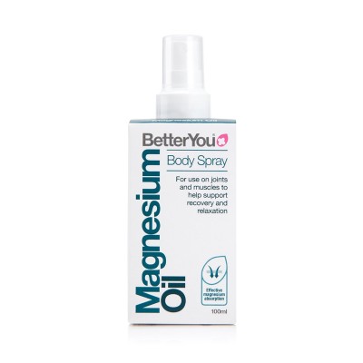 Magnesium Oil Body Spray 100 мл | BetterYou Регулира нервната и мускулната функция Съдържа висока концентрация на магнезий Естествено подпомага спокойния сън Съдържа етерични масла, които отпускат сетивата Magnesium Oil Body Spray 100 мл | BetterYou Регул